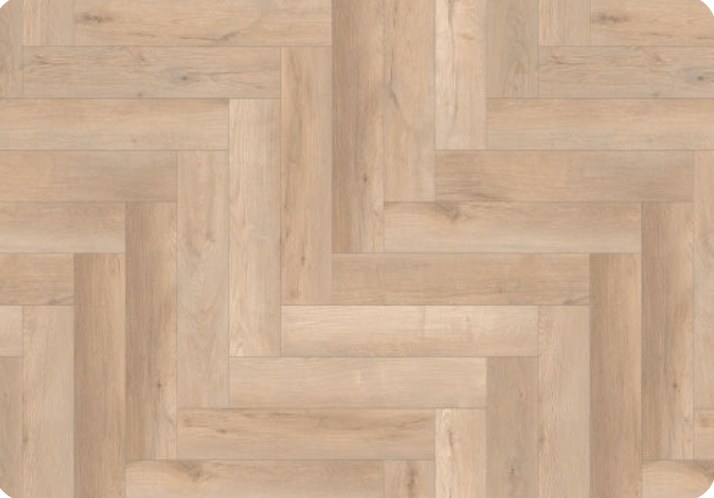 deZIGN Herringbone Daintree Oak vinyl décor sample