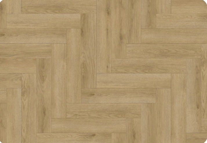 deZIGN Herringbone Mountain Oak vinyl décor sample