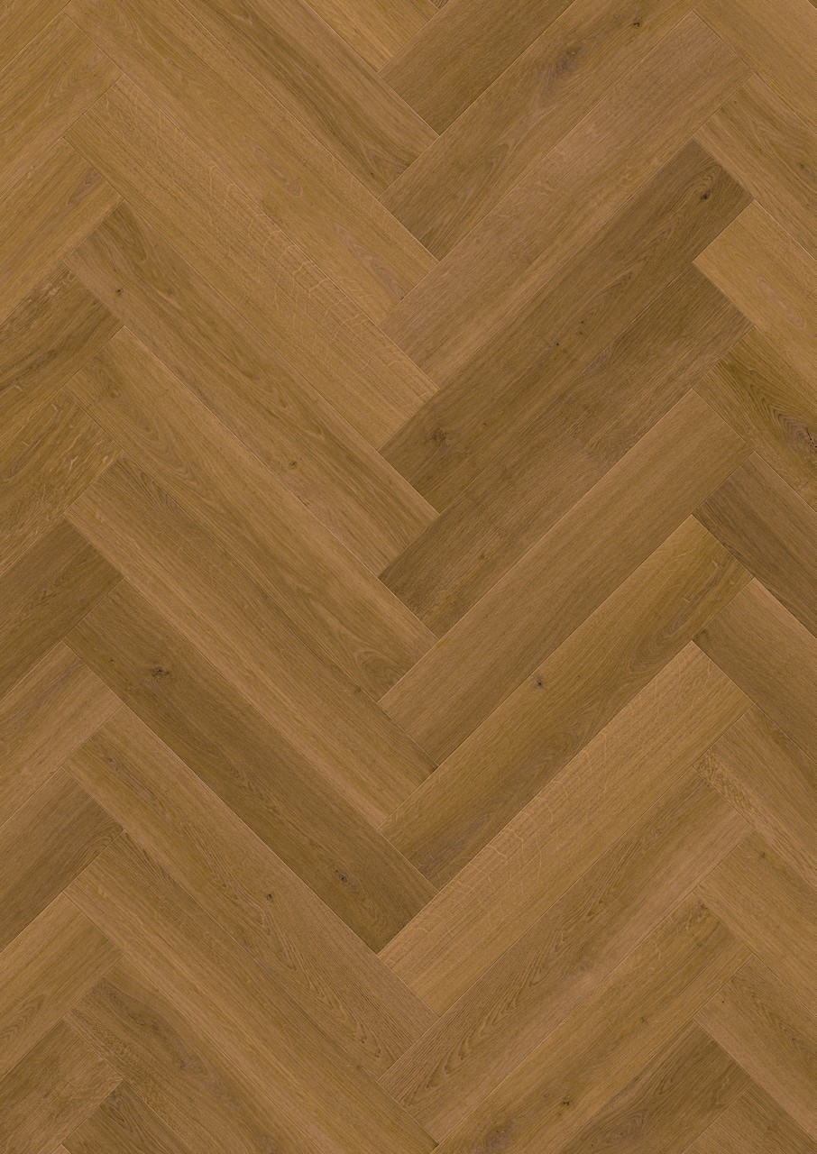 Pergo Kungshamn Herringbone Smoked Amber Oak laminate décor sample